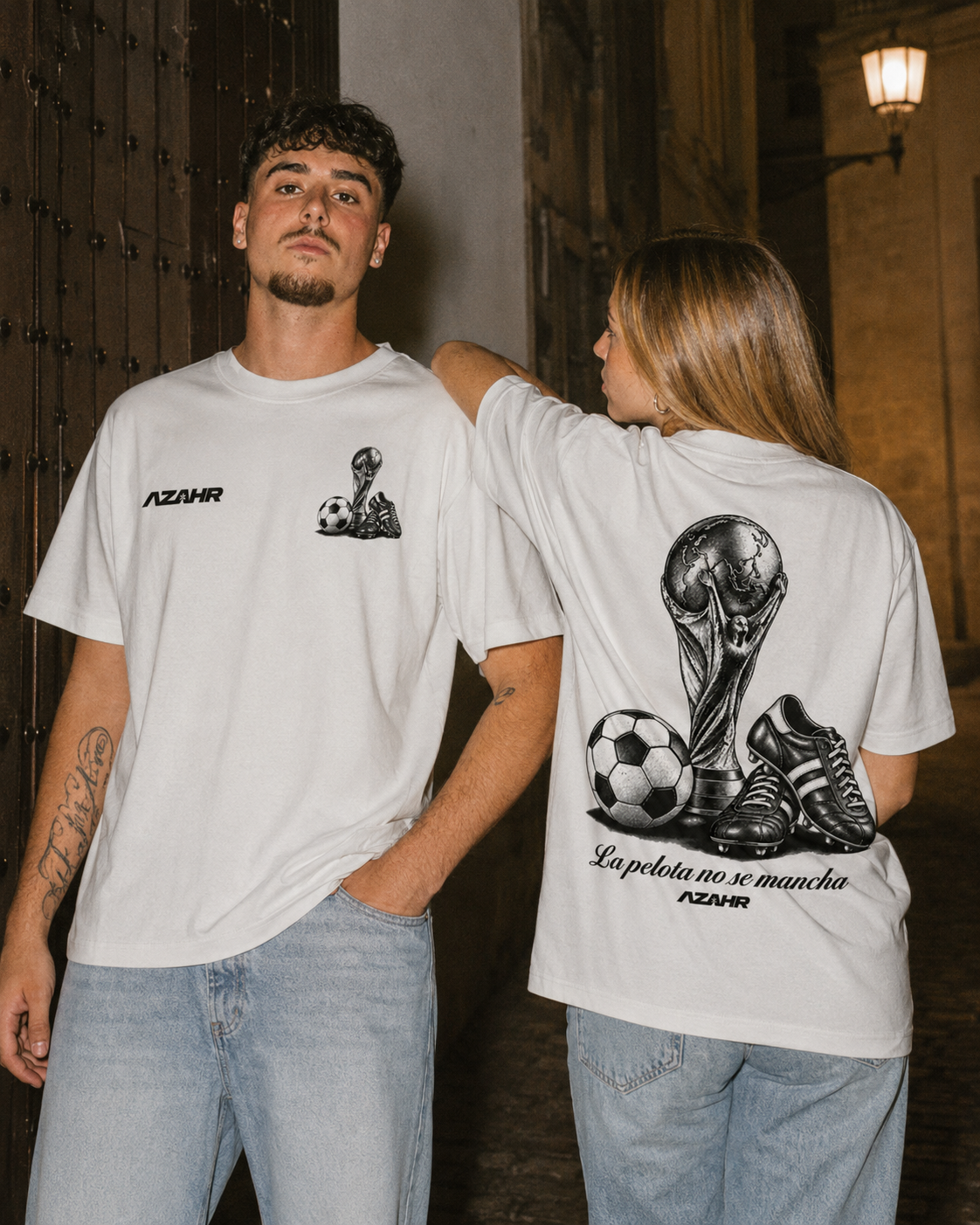 Camiseta AZAHR Fútbol Clásico – La Pelota No Se Mancha